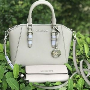 Michael Kors Ciara Leather MD Satchel Bag & Wallet